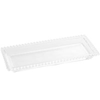 Kit 8 Travessas Cristal Pearl Wolff 30x13x3cm para Servir Frios Pães Doces Retangular Bandeja
