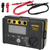 Megômetro Digital 5.5g 100v-1000v Vonder Cabo Ponta De Prova e Garras Tipo Jacaré