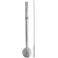 Bomba De Chimarrão Tereré Aço Inox 23cm Com Rosca Pingente Nossa Senhora