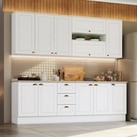 Cozinha Compacta Americana 11 Portas 3 Gavetas Branco - Henn