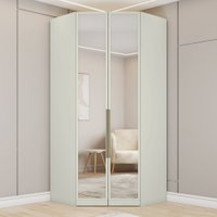 Guarrda-Roupa Solteiro Modulado Seletto 2 Portas com Espelho Areia - Henn