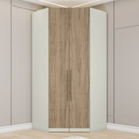 Guarda-Roupa Solteiro Modulado Seletto 2 Portas 3 Gavetas Areia/Jequitibá - Henn