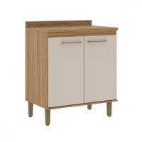 Balcão de Cozinha 80 Cm 2 Portas 1 Prateleira Ipê/Cristalo - Decibal