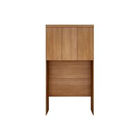 Módulo de Quarto Solteiro Armário Ponte Aéreo Rizon c/ 3 Portas Freijo Cumaru - Novo Horizonte