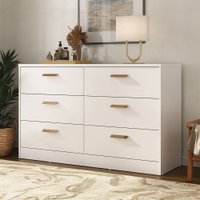Cômoda Divino 6 Gavetas 100% Mdf Branca - Manbel