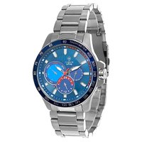 Relógio Masculino Tuguir Analógico Infinity 6116J Prata e Azul