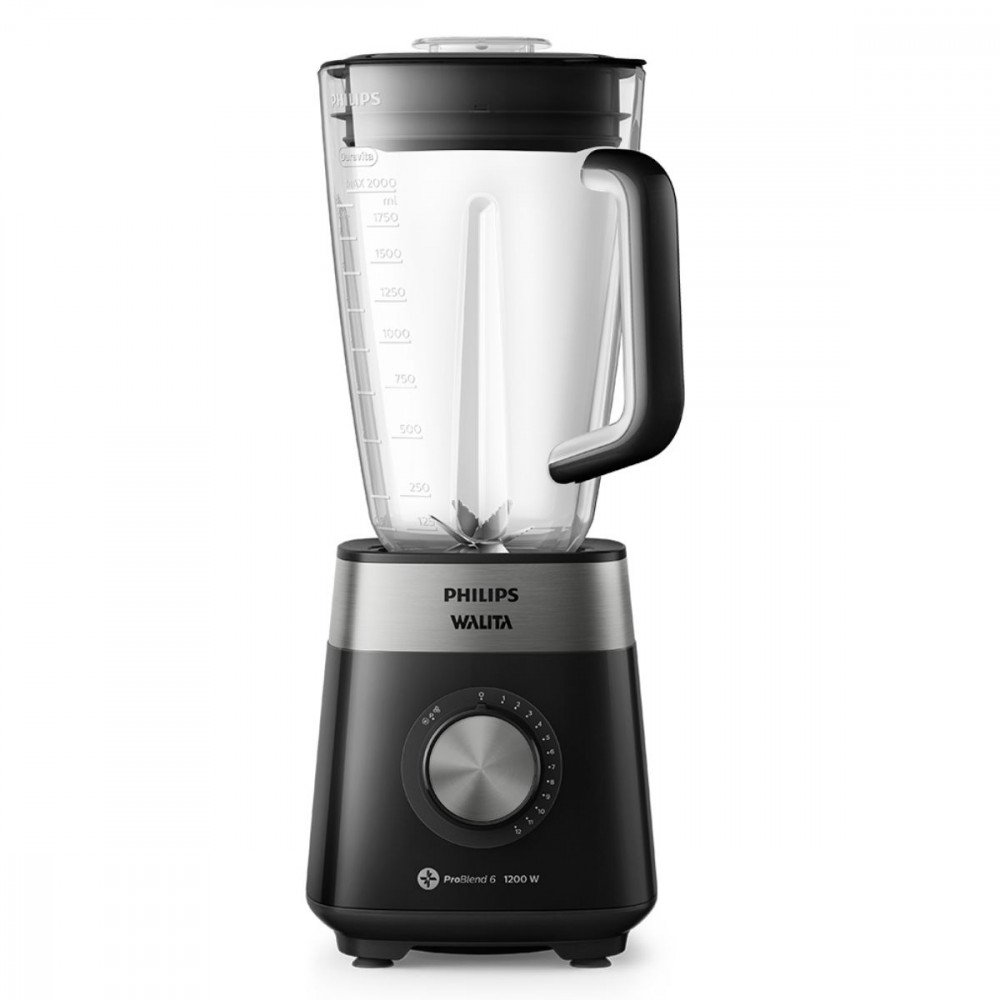 Liquidificador Série 5000 Jarra Inquebrável Philips Walita 1200W Preto, 220V