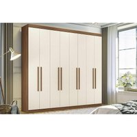 Guarda Roupa Casal 8 Portas e 4 Gavetas Master New 8.4 jatoba/Areia - Santos Andirá