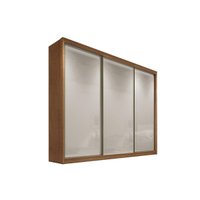 Guarda Roupa Casal 3 Portas e 4 Gavetas Diamond/Londres Freijo Cumaru c/ Fendi - Novo Horizonte