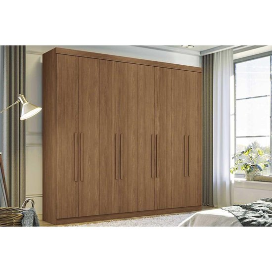 Guarda Roupa Casal 8 Portas e 4 Gavetas Master New 8.4 Jatoba - Santos Andirá
