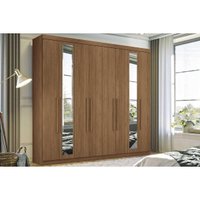 Guarda Roupa Casal 8 Portas e 4 Gavetas c/ Espelho 8.4 Master New Jatoba - Santos Andirá