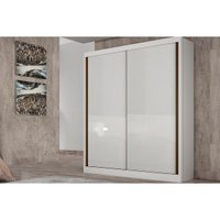 Guarda Roupa Solteiro 2 Portas e 3 Gavetas Virtus/Toledo Branco - Novo Horizonte