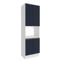 Kit Forno Celeste Kappesberg 100% MDF 4 Portas Branco/Azul 70cm Kit Forno Celeste Kappesberg 100% MDF 4 Portas Branco/Azul 70cm