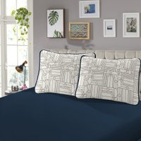 Jogo Cama Queen SBX Rubi Malha Moscou Marinho