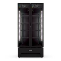 Refrigerador Expositor Vertical Metalfrio 752 Litros Porta Dupla Slim All Black VB70 220V