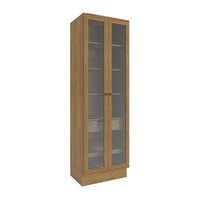 Cristaleira Celeste Kappesberg 100% MDF 2 Portas 1 Gaveta Nogueira 72cm
