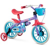 Bicicleta Infantil com Rodinha aro 12 Stitch Menina Nathor