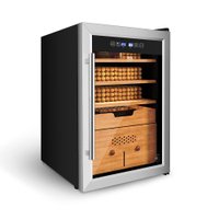 Termoumidor de Charutos 43,5 Litros EOS Premium com Compressor e Porta de Vidro em Inox EUC60 110V
