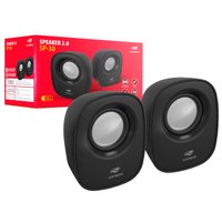 Caixa de Som 2.0 C3Tech, P2 3,5mm, USB, 6W - SP-30BK