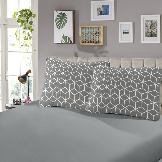 Jogo Cama Casal SBX Rubi Malha Londres Cinza