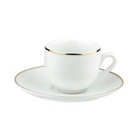 Xícara de Café Porcelana Legacy Gold 90ml L’Hermitage Branca