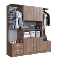 Guarda Roupas Casal Closet 4 Portas 4 Gavetas 2 Cabideiros Art in Móveis