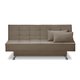 Sofá Cama 3 lugares 1,80m Diana Suede Capuccino Adonai Estofados
