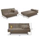 Sofá Cama 3 lugares 1,80m Diana Suede Capuccino Adonai Estofados