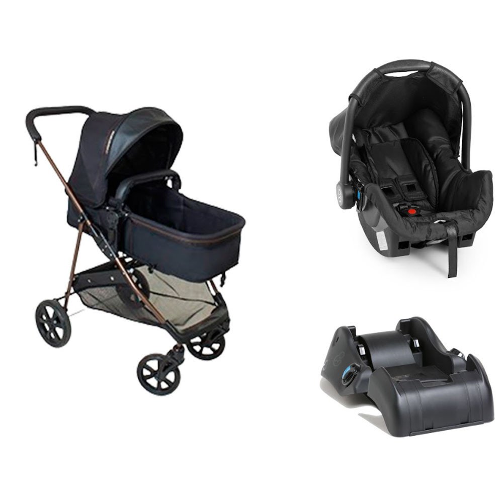 Carrinho de Bebe Galzerano Bebê Conforto Napoli Trio Preto e Cobre Carrinho de Bebe Galzerano Bebê Conforto Napoli Trio Preto e Cobre