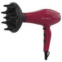 Secador de Cabelo com Difusor Cadence Curly Hair 1900W Vermelho 127V - SEC530
