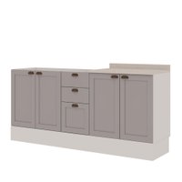 Cozinha Modulada Iluminata 2 Balcoes Branco Fendi