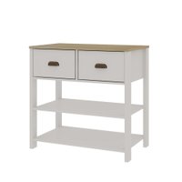 Aparador Buffet Multifuncional 2 Gavetas com Rodizio Branco / Savana Genialflex