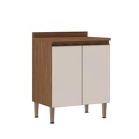 Balcao 700 Conecta 2 Portas Com Tampo Ebano / Off White