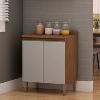 Balcão de Cozinha Genialflex Conecta 2 Portas Ébano Fendi