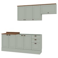 Cozinha Completa 100% MDF Iluminata 4 Pecas Mint Mint