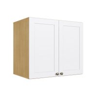 Armário Aéreo 100% MDF 2 Portas Branco/Savana Estilo Americano
