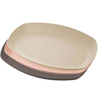 Kit 24 Travessas Bandejas Bambu Plástico Sortidas 29x18x3cm Lines Lyor Servir Frio Petiscos