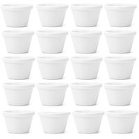 Kit 20 Ramekins Melamina 50ml Branco Porta Molhos Aperitivos Restaurante
