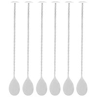 Kit 6 Colheres Bailarinas Inox 26cm Tress Lyor Prata Bartender Bebidas Coquetel Drinks