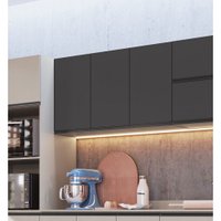 Armário Aéreo Cozinha 120 cm 3 Portas 2 Prateleiras Quiditá