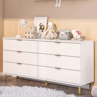 Cômoda Ditália 6 Gavetas DM-240 cor:branco