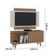 Rack com Painel Málaga para TV Até 50 Polegadas Ripado 1 Porta Flex Canelato/Natura/Off White - Atualle Móveis