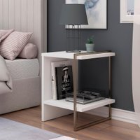 Mesa De Cabeceira / Apoio 100% MDF Infinity Branco