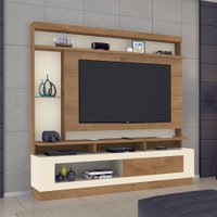 Estante para TV Até 65 Polegadas Verona 1 Porta Flex Canelato/Natura/Off White - Atualle Móveis