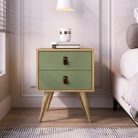 Mesa de Cabeceira Genialflex Amber 2 Portas Savana Alecrim