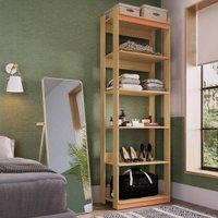 Closet Aberto Guarda Roupa Com Prateleiras Amber Savana Frente Flex verde ou argila Genialflex