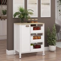 Balcao 1 Porta 3 Gavetas Branco Fosco Savana Genialflex