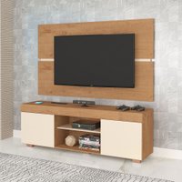 Rack com Painel para TV Até 65 Polegadas Denver 2 Portas Canelato Rustico/Natura Off White - Atualle Móveis