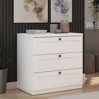 Cômoda Genialflex Infinity 3 Gavetas 100% MDF Branco