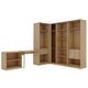 Closet Completo Casal 100% MDF Com 4 Módulos E Escrivaninha Office